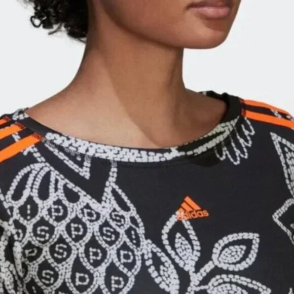 NWOT adidas X FARM Rio Crop Long Sleeve Shirt | Black X Small - Picture 3 of 7